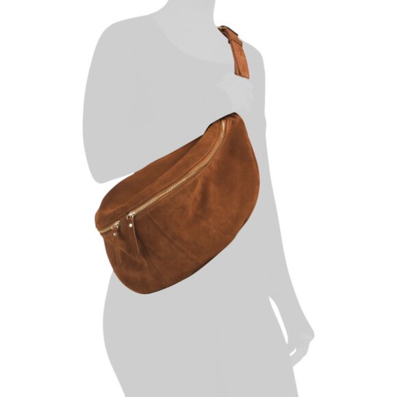 MARLON Made In Italy Suede Large Belt Bag - Picture 4 of 4